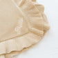 Embroidered Knitted Ruffled Blanket