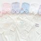 Personalized Organic Cotton Knotted Gown with Hand Stitched Bow Hat