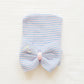Hand Stitched Newborn Bow Hat