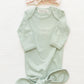 Personalized Organic Cotton Knotted Gown with Hat