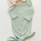 Personalized Organic Cotton Knotted Gown with Hat