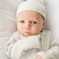 Organic Cotton Waffle Knit Bow + Hat