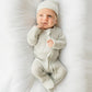 Organic Cotton Waffle Knit Bow + Hat