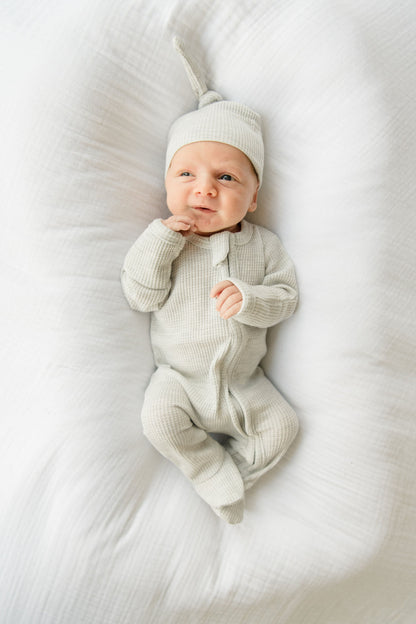 Organic Waffle Knit Footie
