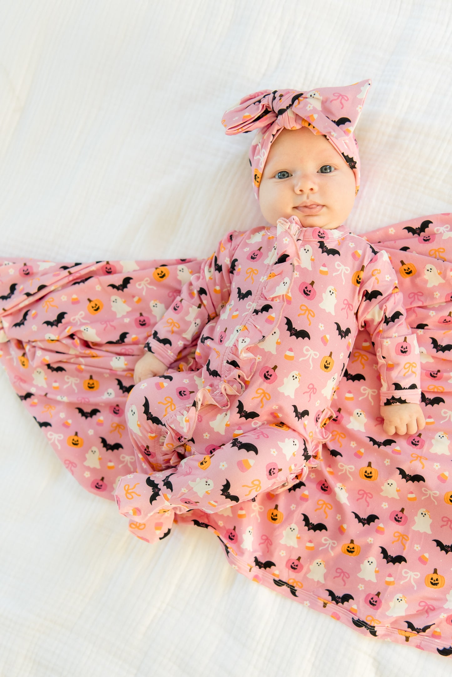 Boo-tiful Bows Ruffled Footie