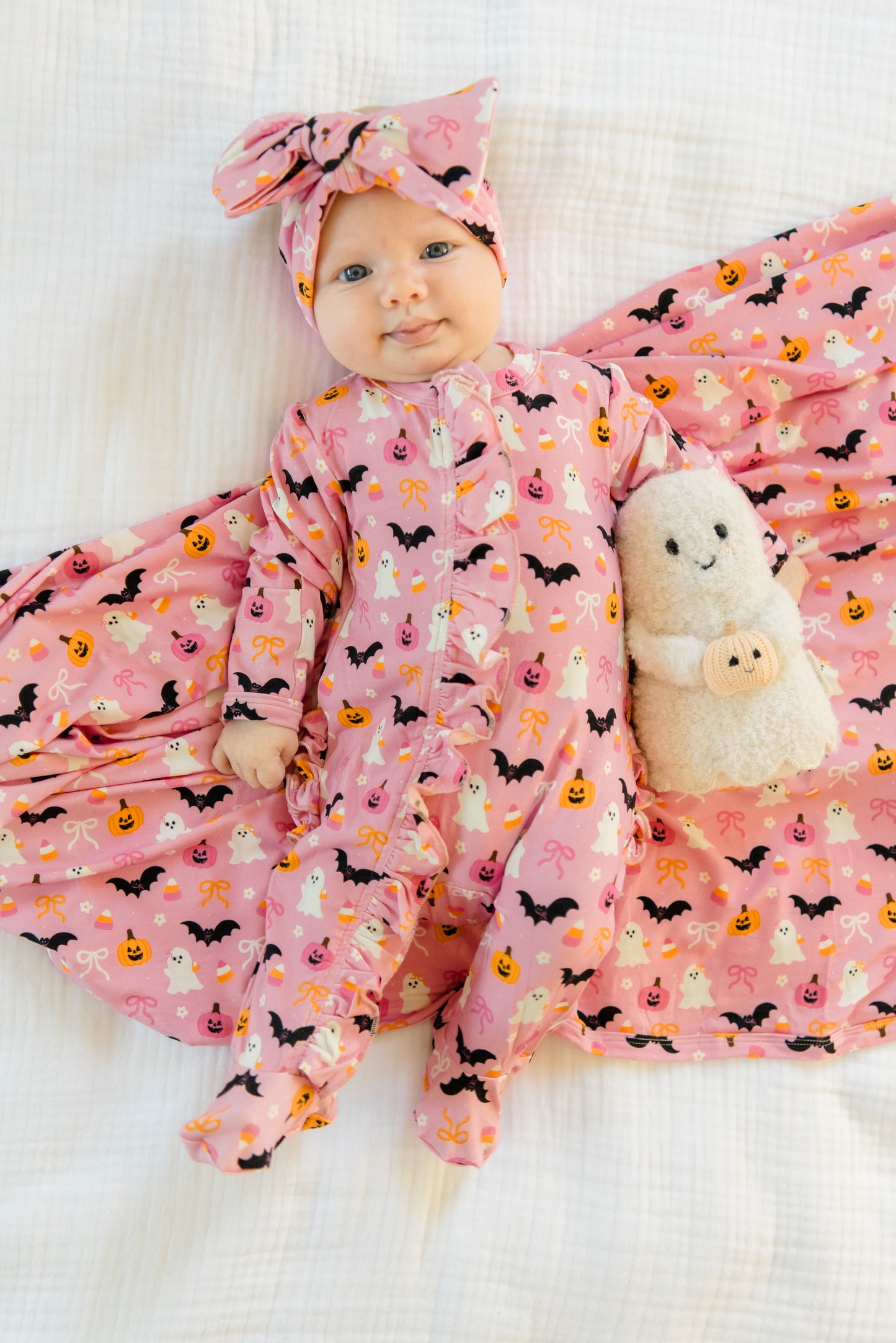 Boo-tiful Bows Ruffled Footie