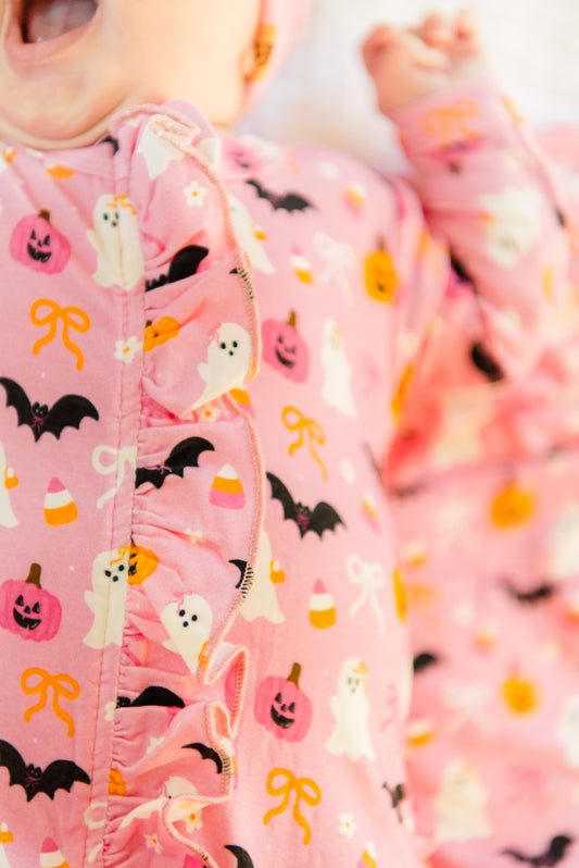 Boo-tiful Bows Ruffled Footie