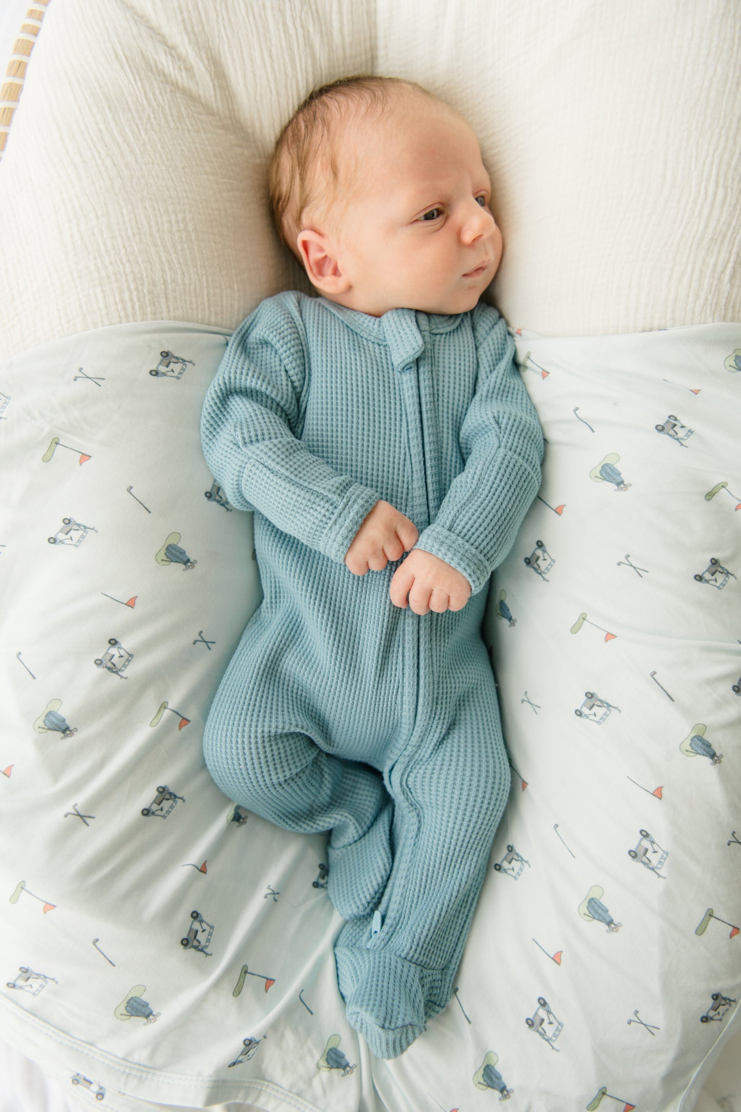 Organic Waffle Knit Footie