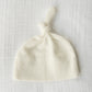 Organic Cotton Waffle Knit Bow + Hat