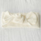 Organic Cotton Waffle Knit Bow + Hat