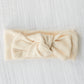 Organic Cotton Waffle Knit Bow + Hat