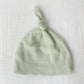 Organic Cotton Waffle Knit Bow + Hat