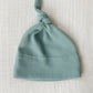 Organic Cotton Waffle Knit Bow + Hat