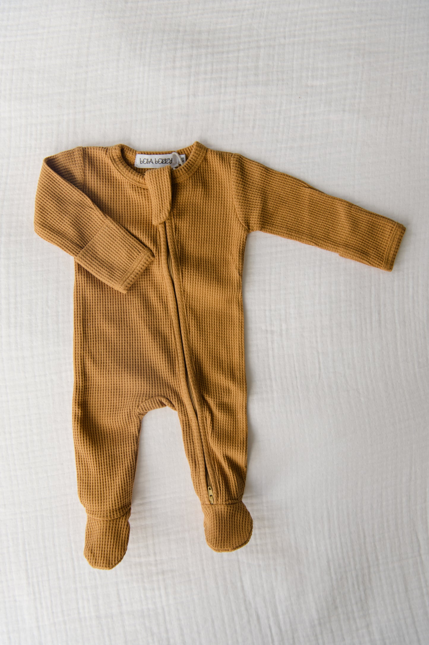 Organic Waffle Knit Footie