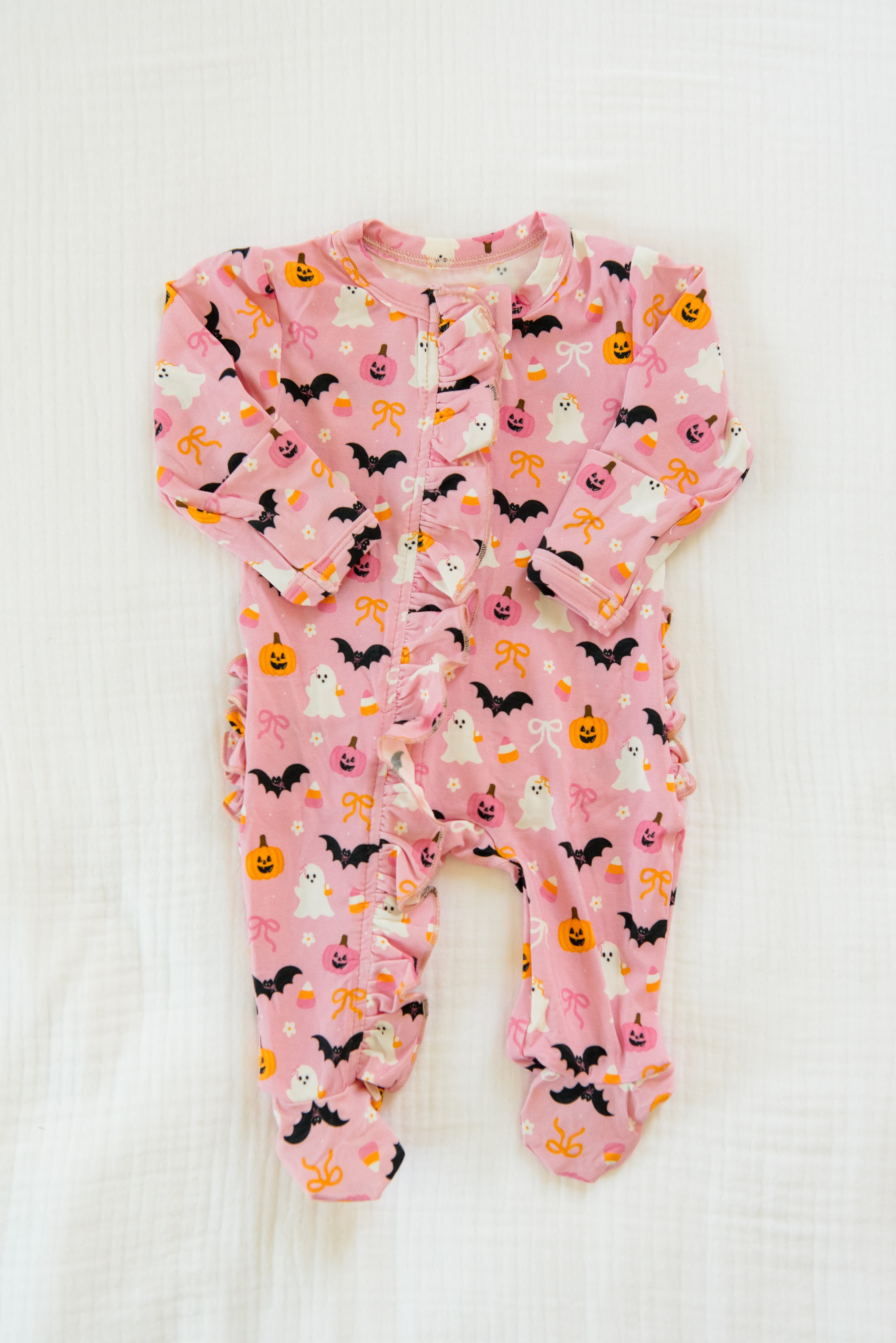 Boo-tiful Bows Ruffled Footie