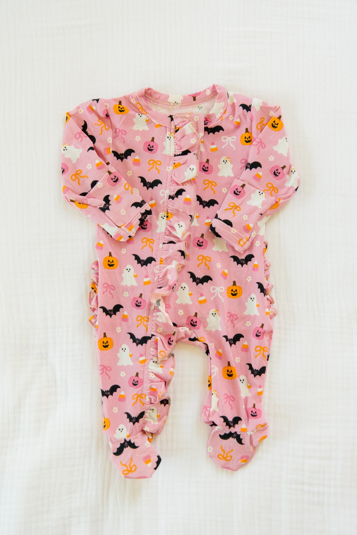 Boo-tiful Bows Ruffled Footie