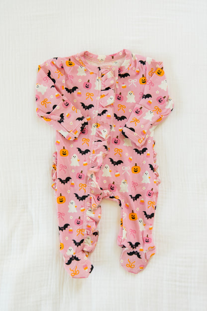 Boo-tiful Bows Ruffled Footie