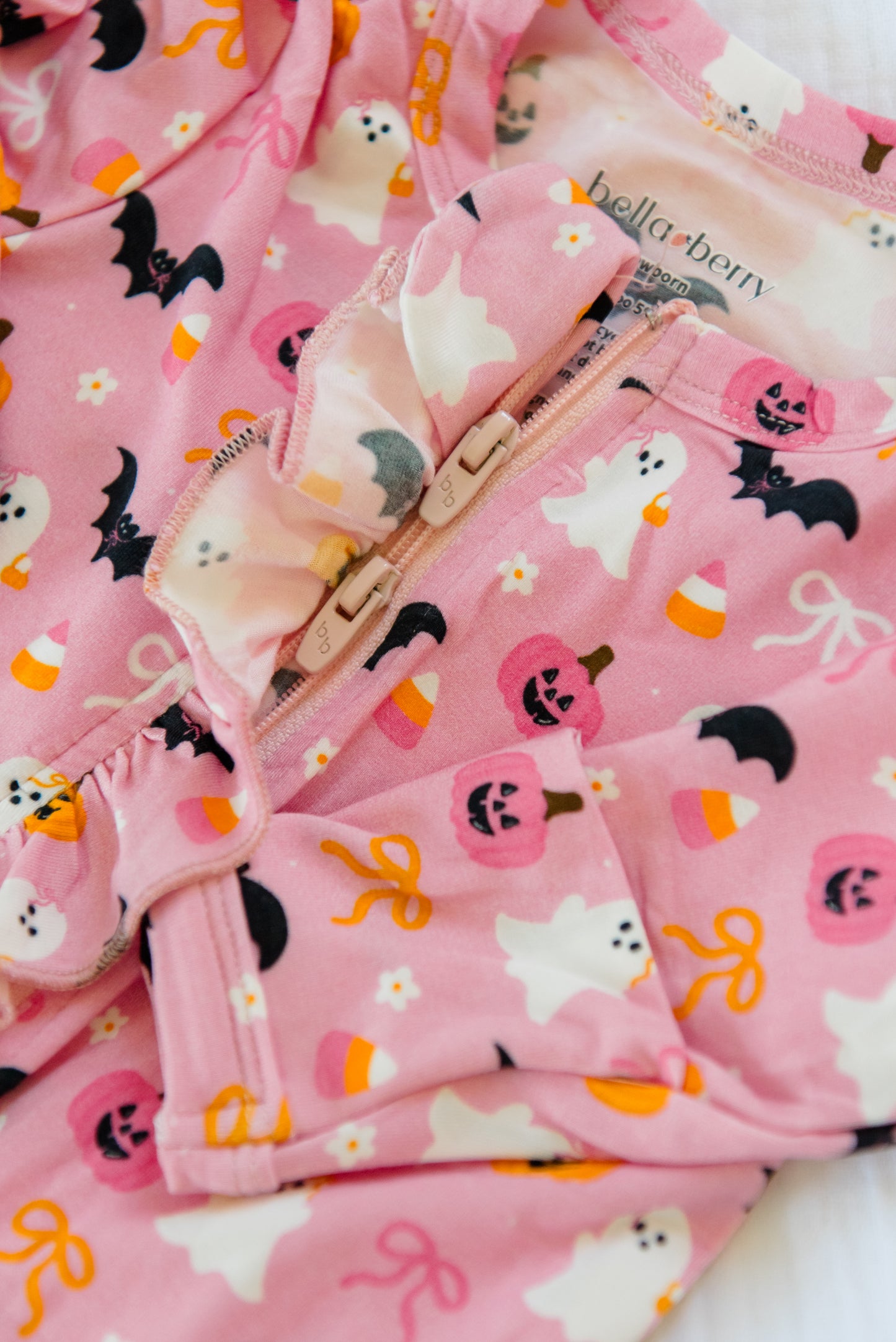 Boo-tiful Bows Ruffled Footie