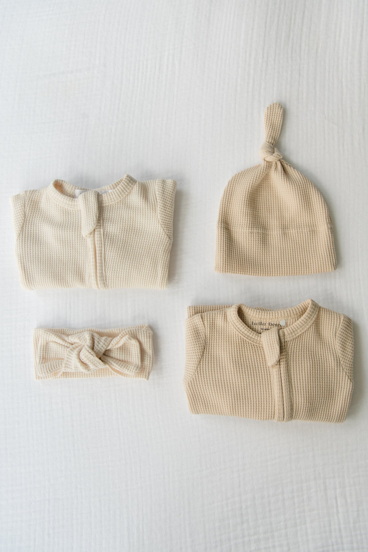 Organic Waffle Knit Footie