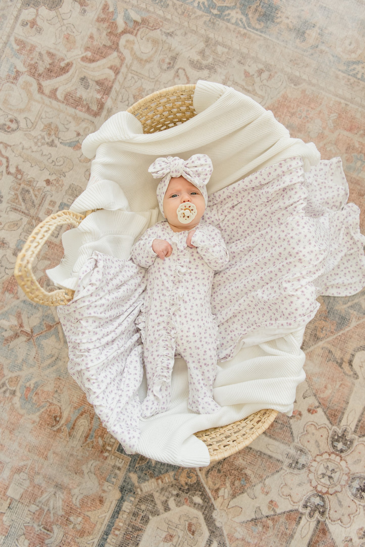 Lavender Bloom Swaddle | Blanket