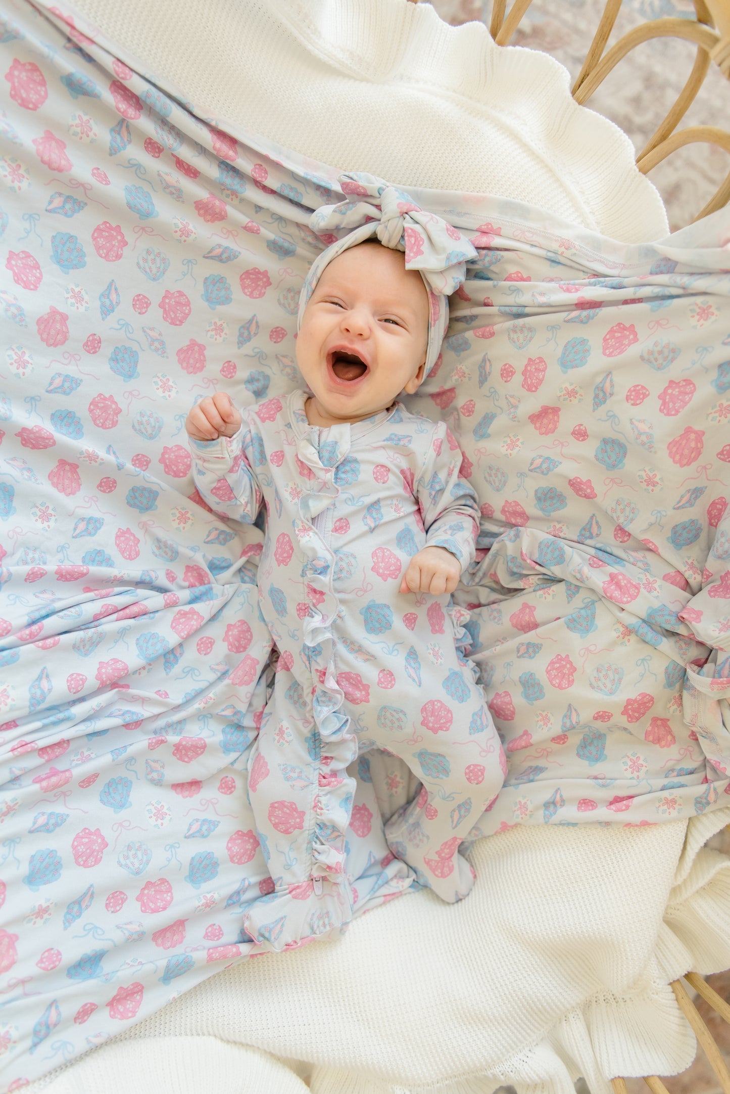 Shells Of Summer Swaddle | Blanket