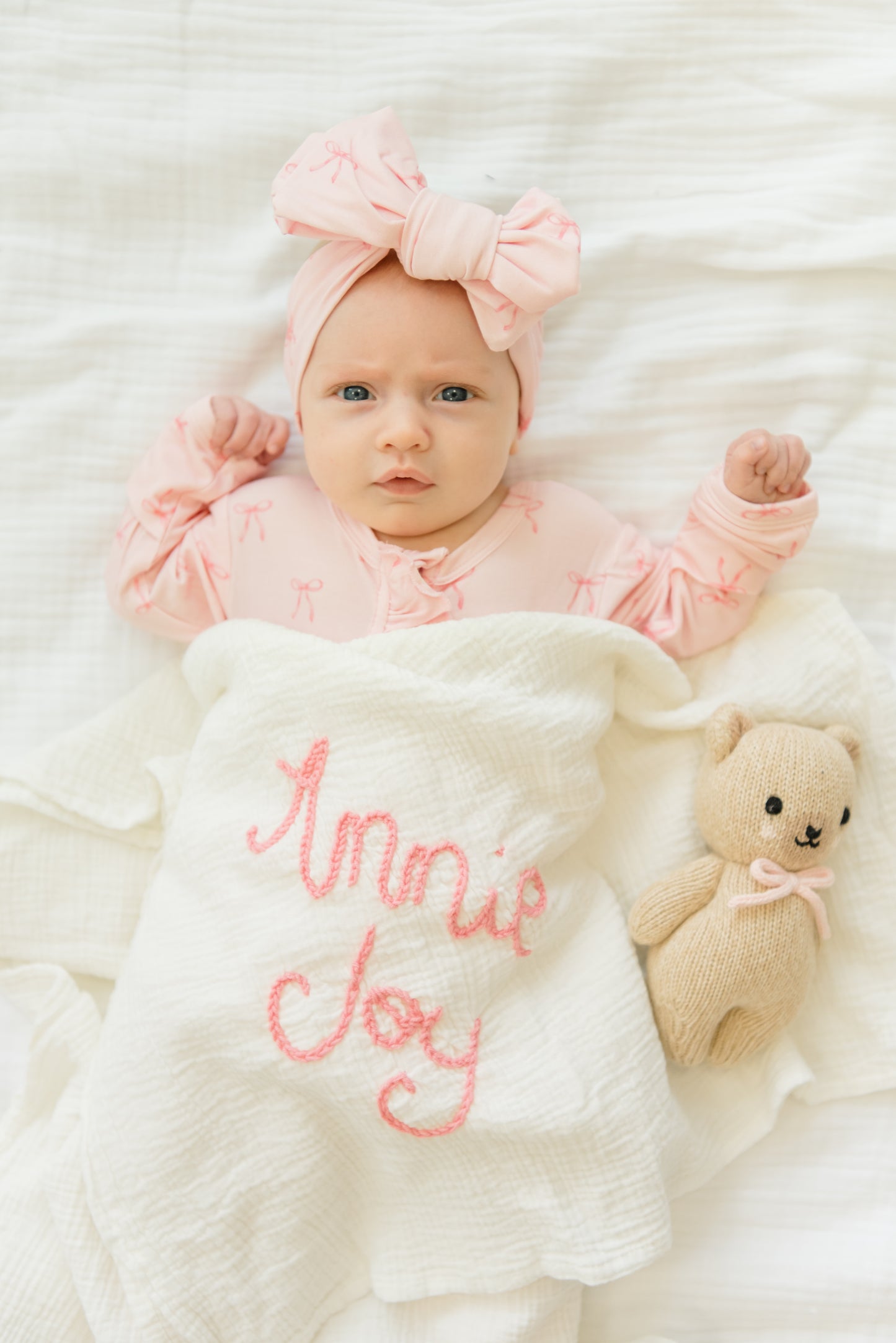Hand Stitched Muslin Swaddle Blanket