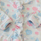Shells Of Summer Ruffled Footie