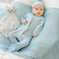 Blue Gingham Bamboo Footie