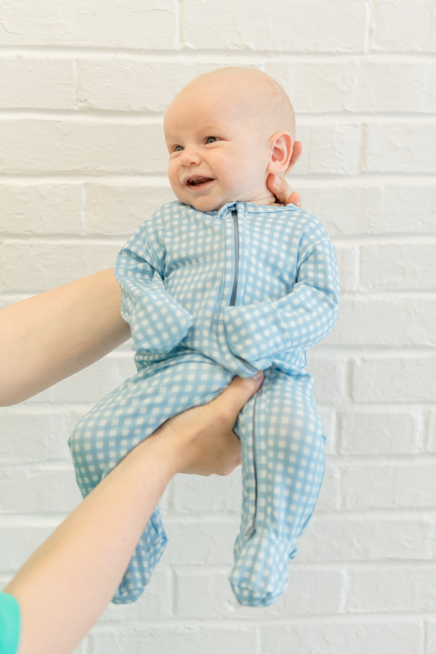 Personalized Blue Gingham Gift Set