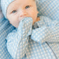 Blue Gingham Bamboo Footie