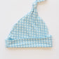 Blue Gingham Knotted Hat
