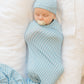 Blue Gingham Knotted Hat