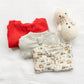 Santa's Work Zone Organic Waffle Knit Footie With Hat