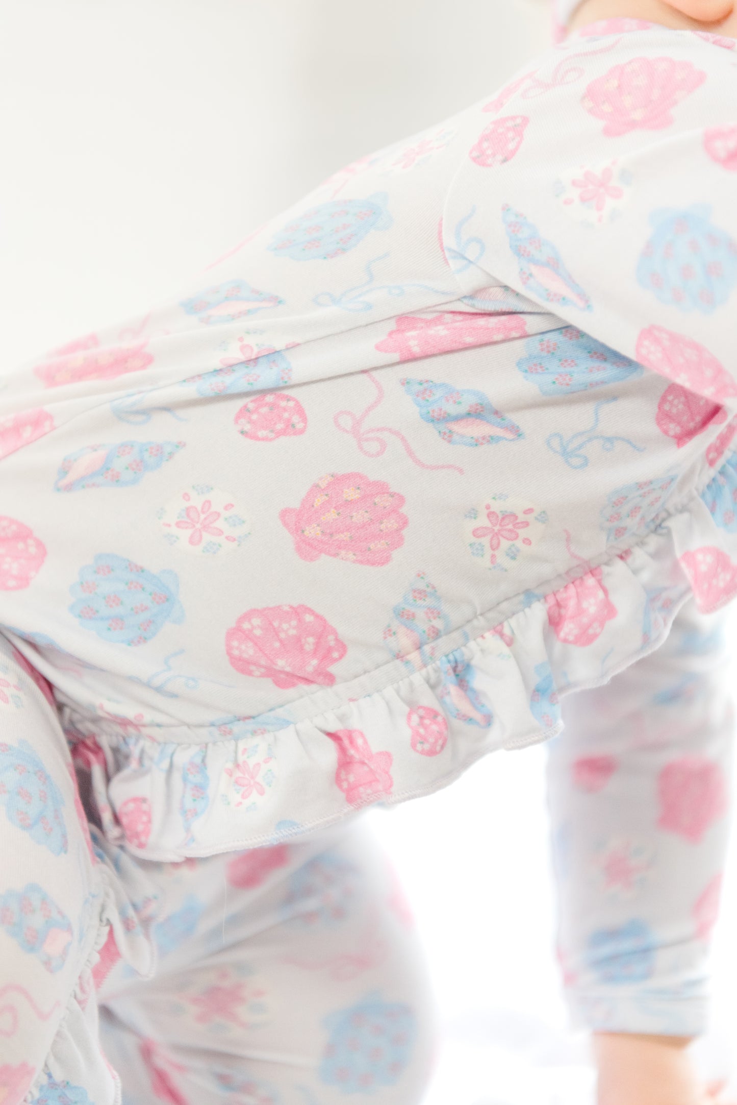 Shells Of Summer Ruffled Footie