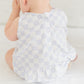 Embroidered Organic Cotton Checkered Baby Girl Set