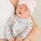 Shells of Summer Hand Stitched Newborn Bow Hat