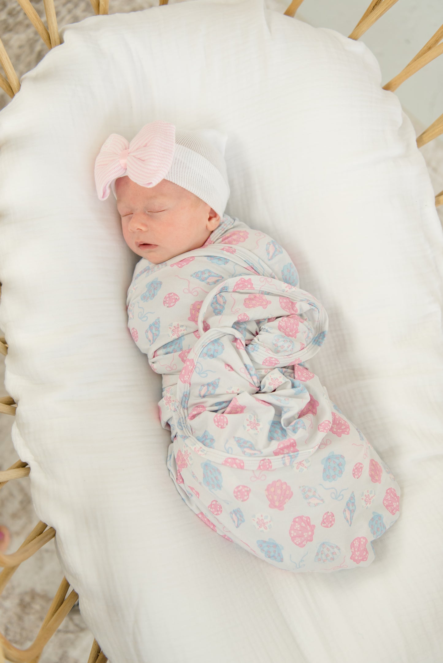 Shells Of Summer Swaddle | Blanket