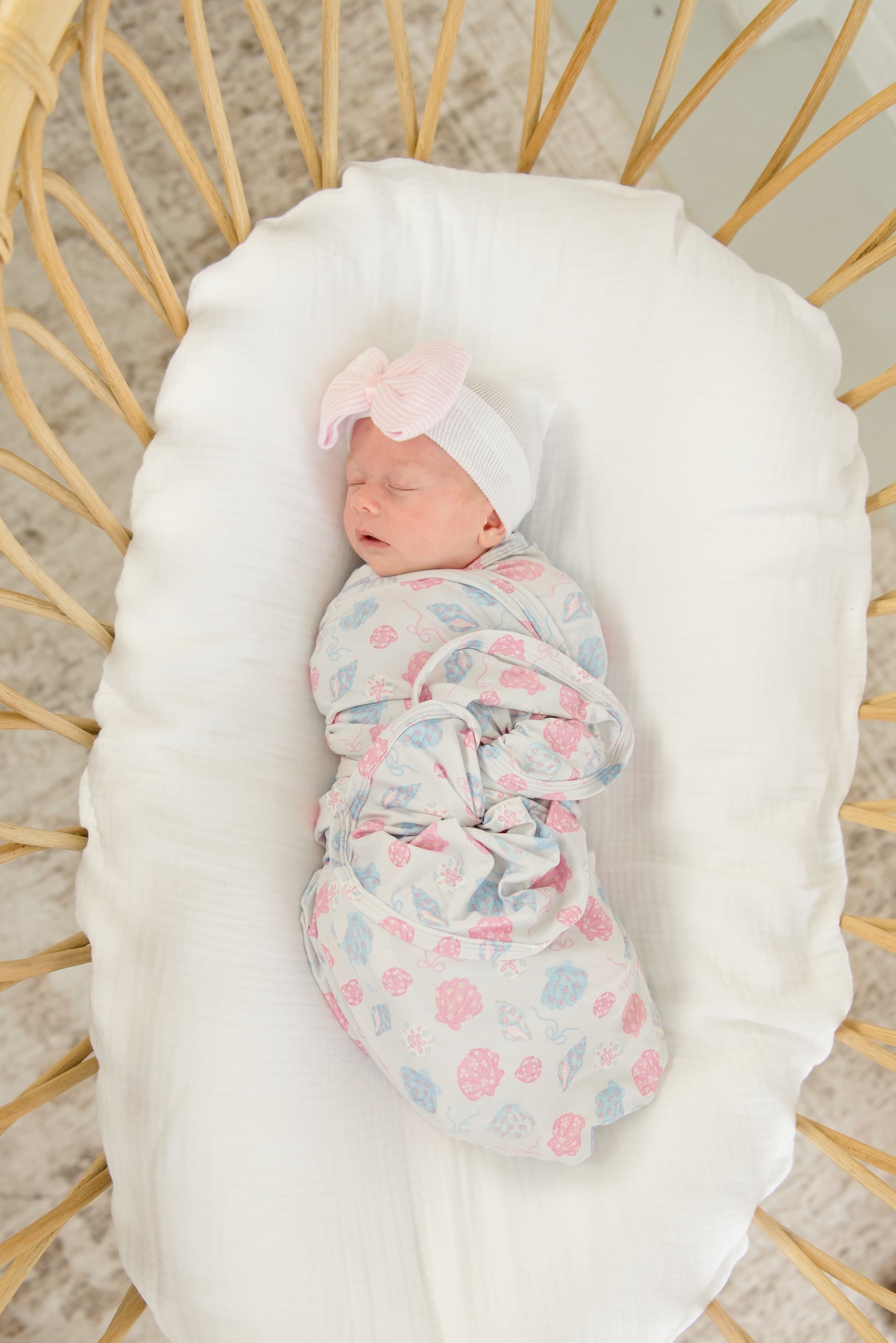 Shells Of Summer Swaddle | Blanket