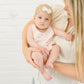 Embroidered Organic Cotton Checkered Baby Girl Set