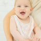 Embroidered Organic Cotton Checkered Baby Girl Set