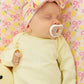 Personalized Organic Cotton Knotted Gown with Hat Pink Lemonade