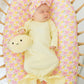 Personalized Organic Cotton Knotted Gown with Hat