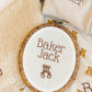 Embroidered Linen Name Plate