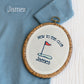 Embroidered Linen Name Plate