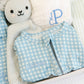 Blue Gingham Bamboo Footie
