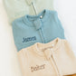 Personalized Organic Waffle Knit Footie