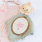 Personalized Baby Girl Gift Set | Embroidered Bamboo Footie, Burp Cloth, Name Plate & Headband