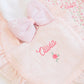 Embroidered Muslin Ruffle Bib