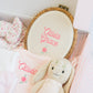 Embroidered Linen Name Plate