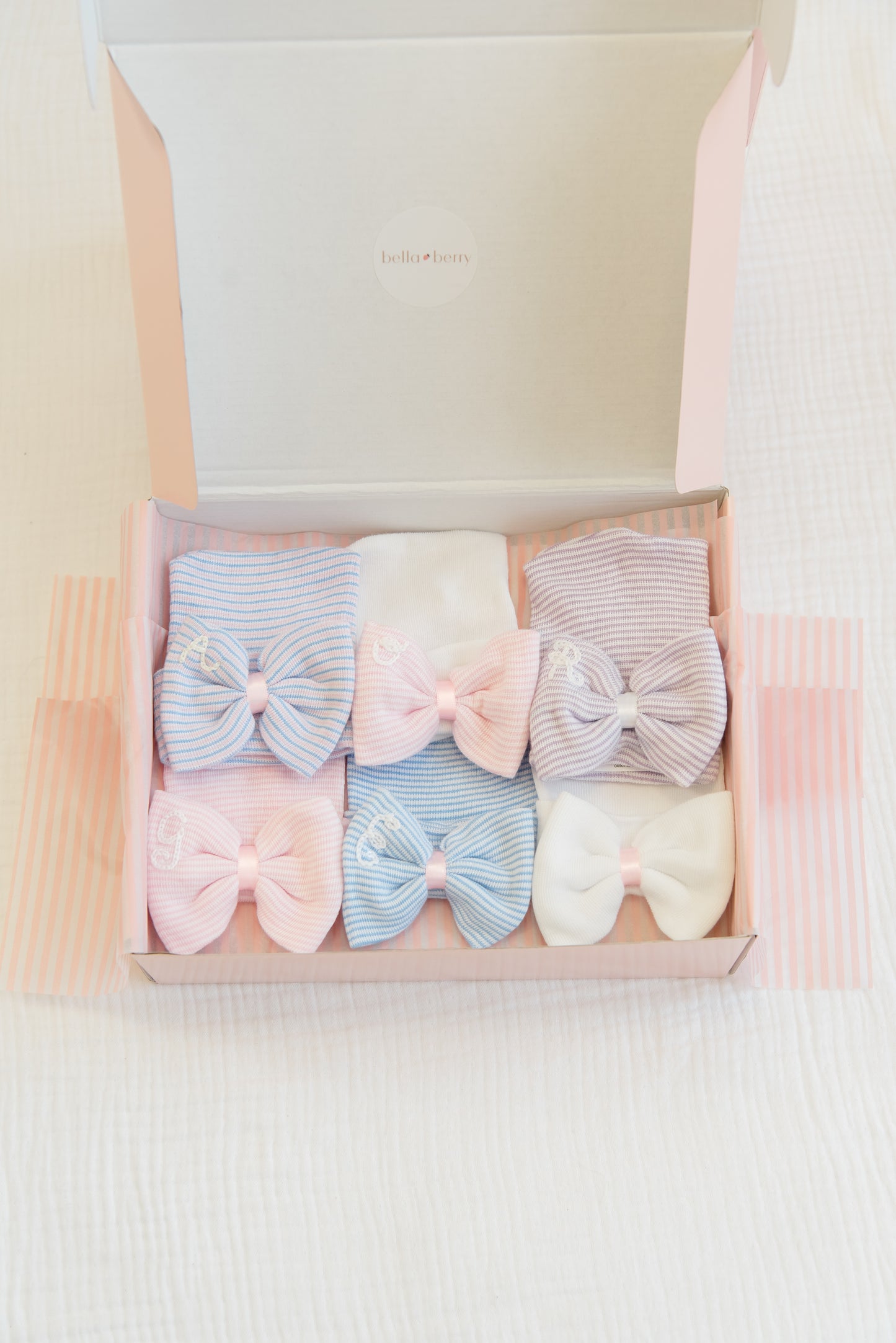 Hand Stitched Newborn Bow Hat